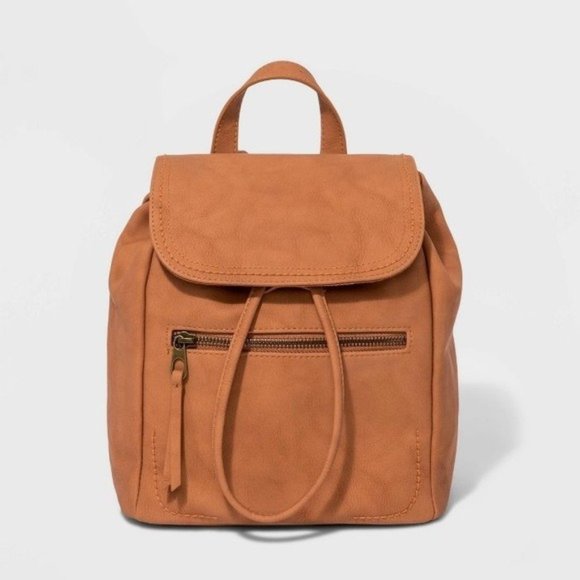 Universal Thread Handbags - Universal Thread Fuax Leather Mini Flap Backpack